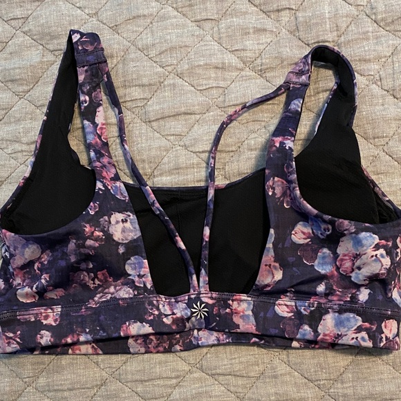 Athleta Purple Floral Sports Bra - Picture 3 of 3